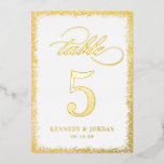 Brilliant Glow REAL FOIL-Bordsnummer Card<br><div class="desc">Lägg till en liten elegans till din speciella dag med riktiga bordsnummer för folier. Besök vår webbplats på www.berryberrysweet.com om du vill ha snyggt för kontorsdesign och personlig.</div>