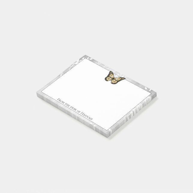 Brilliant Guld Butterfly Notes Post-it Block (Vinklad)