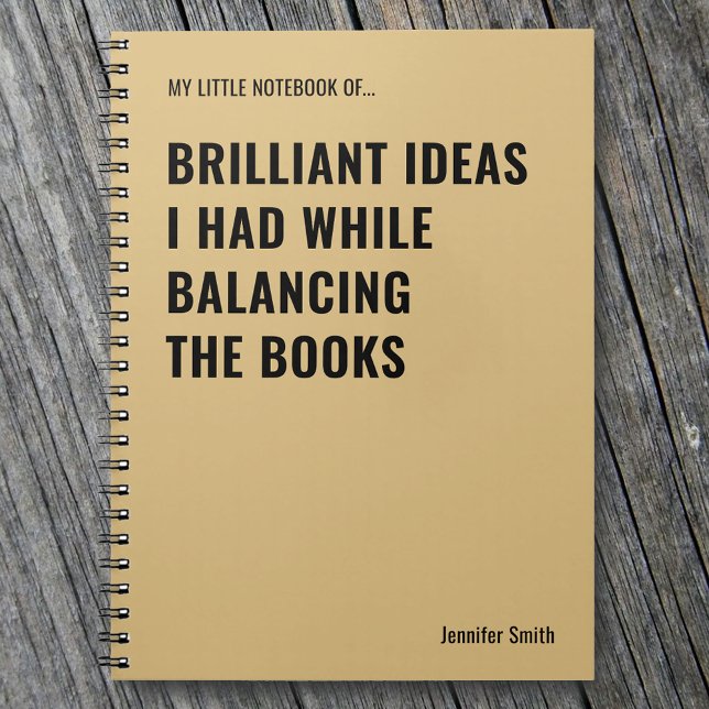 Brilliant Ideas Funny Accountant Anteckningsbok (Skapare uppladdad)