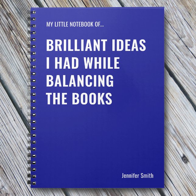 Brilliant Ideas Funny Accountant Anteckningsbok (Skapare uppladdad)
