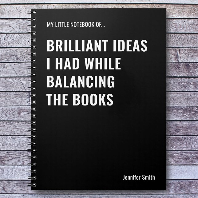 Brilliant Ideas Funny Accountant Anteckningsbok (Skapare uppladdad)