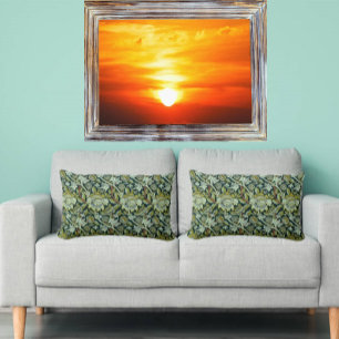 Brilliant Iowa Sunrise med Bright Gult Sol Canvastryck
