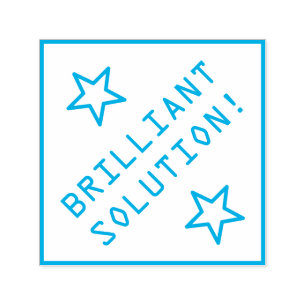 "BRILLIANT LÖSNING!" Utbildare Rubber Frimärke Självfärgande Stämpel
