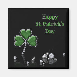 Brilliant Lycklig St. Patrick Day Diamonds Magnet