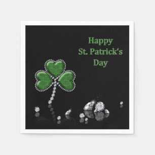 Brilliant Lycklig St. Patrick Day Diamonds Pappersservett