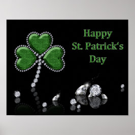 Brilliant Lycklig St. Patrick Day Diamonds Poster