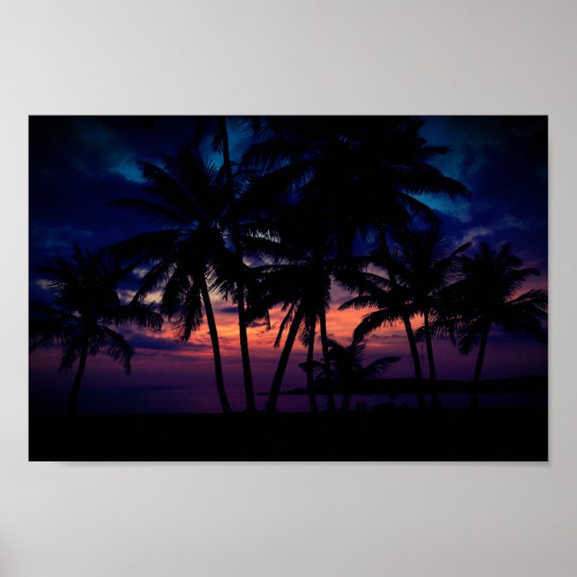 Brilliant Ocean Sunset Beach Poster (Framsidan)