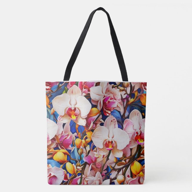 Brilliant Orchid Tote Bag Tygkasse (Framsida)