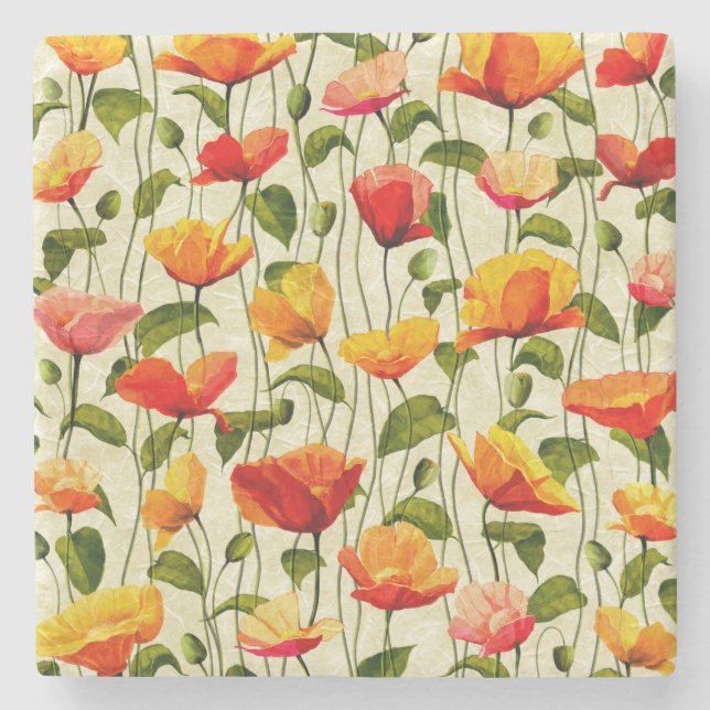 Brilliant Poppies Stenunderlägg (Framsidan)