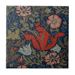 Brilliant Red Flower Compton Ceramics Kakelplatta