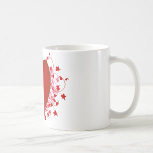 Brilliant Red Heart Kaffemugg