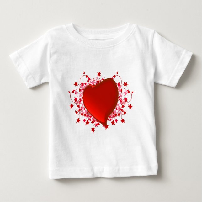 Brilliant Red Heart T-shirt (Framsida)