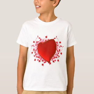 Brilliant Red Heart T Shirt
