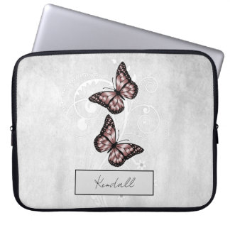 Brilliant Rosa Butterflies Laptop Fodral