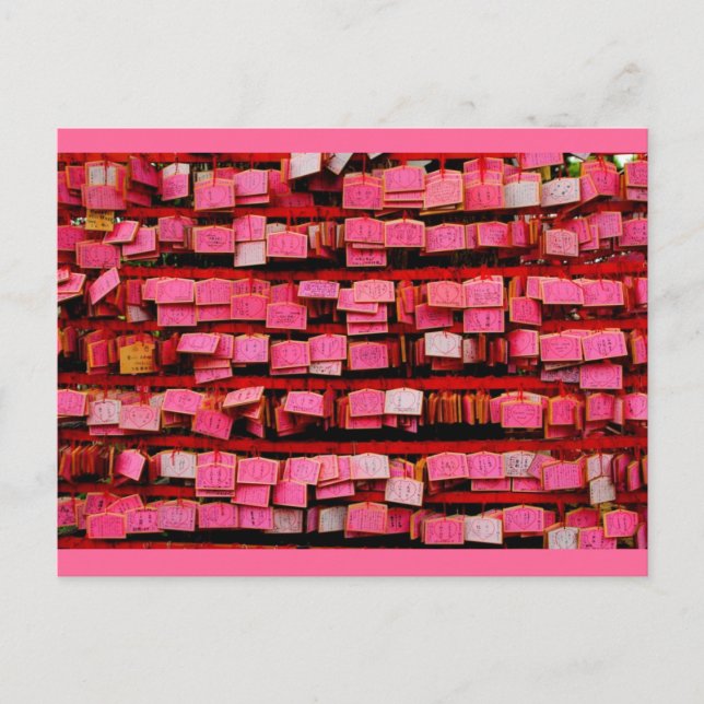 Brilliant Rosa Japanskt öma Vykort (Framsida)