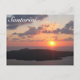 Brilliant Santorini Sunset Vykort