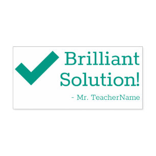 "Brilliant Solution!" + Anpassningsbar Instruktör Självfärgande Stämpel