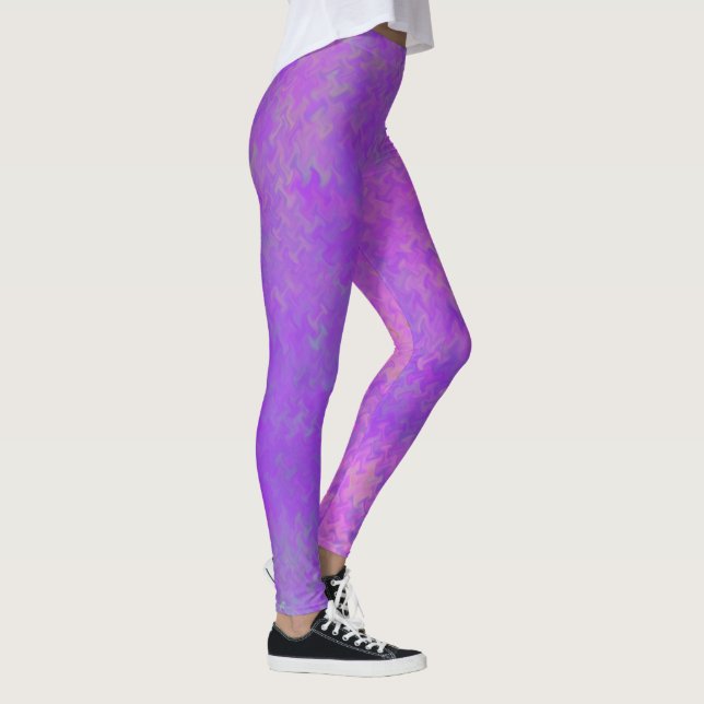 Brilliant Violet Artsy MarLED Mönster Leggings (Höger)