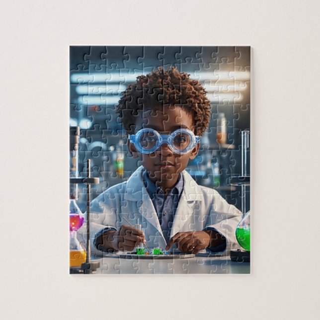 Brilliant Young Scientist Puzzle Pussel (Vertikal)