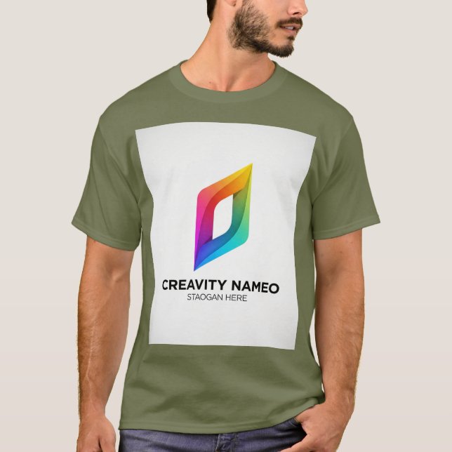 Brillig Logotyp: Innovation i Futuristiskan T Shirt (Framsida)