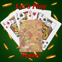 Brilliskt färgad Höst löv Casinokort