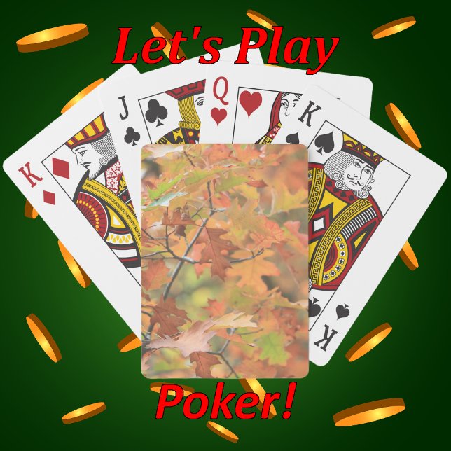 Brilliskt färgad Höst löv Casinokort (Skapare uppladdad)