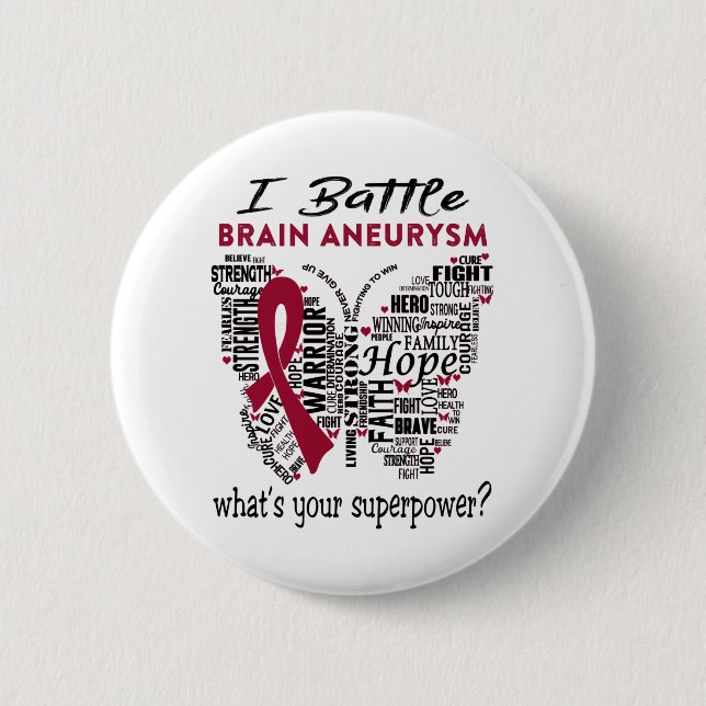 Brin Aneurysm Awareness Month Ribbon Gifts Knapp (Framsida)