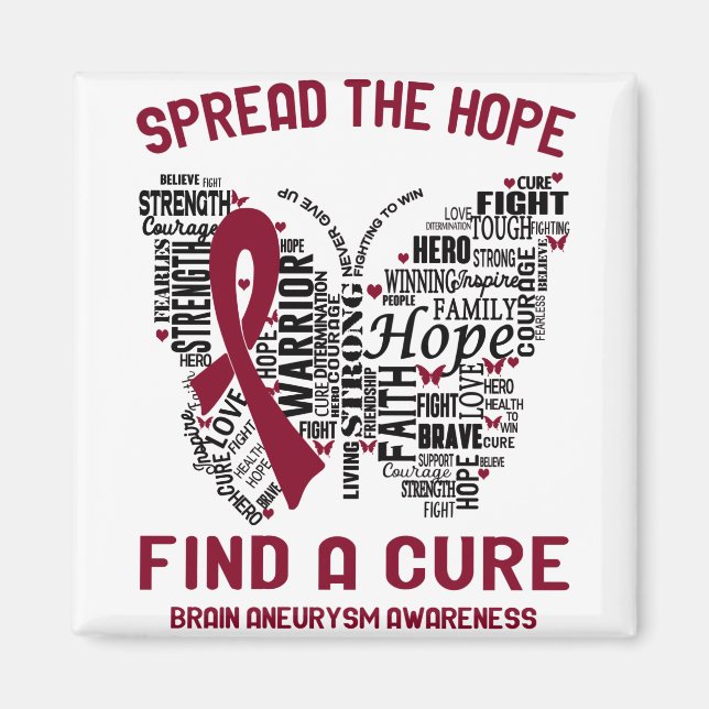 Brin Aneurysm Awareness Month Ribbon Gifts Magnet (Framsidan)