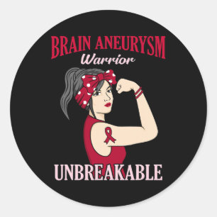 Brin Aneurysm Warrior Awareness Månadsstöd G Runt Klistermärke