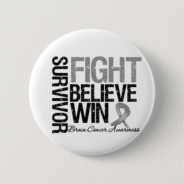 Brin Cancer Survivor Fight Tro Win Motto Knapp (Framsida)