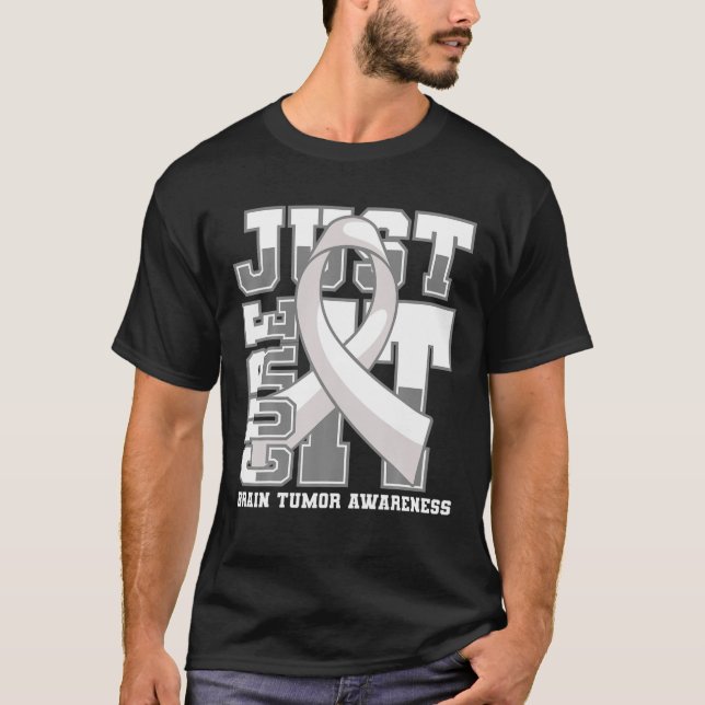 Brin Tumor Awareness Bara bota det T Shirt (Framsida)