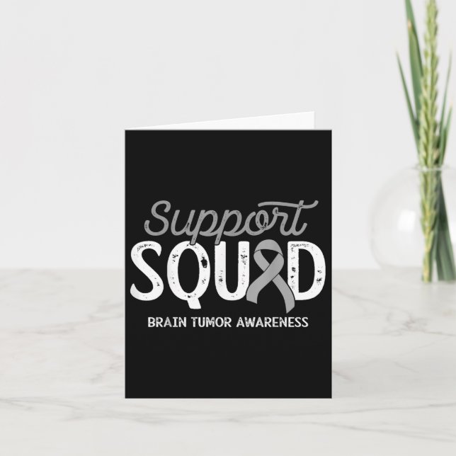 Brin Tumor Awareness Support Squad Warrior Surviv Kort (Framsida)