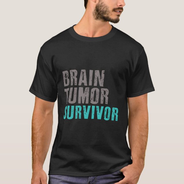 Brin Tumor Survivor S Cancer Awareness Surgery T Shirt (Framsida)