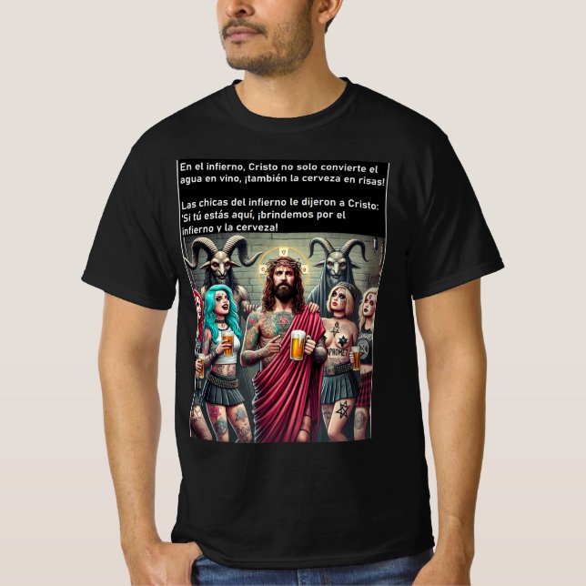 Brindemos por el Infierno y la Cerveza T Shirt (Framsida)