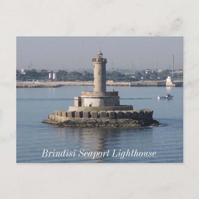 Brindisi Seaport Lighthouse Vykort (Framsida)