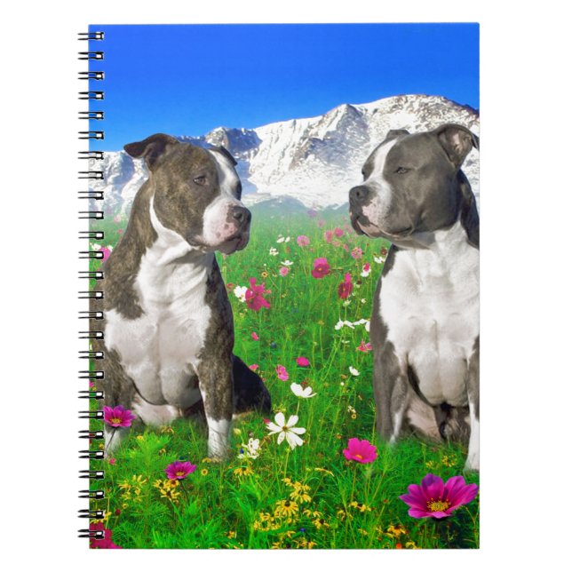 Brindle & blått Staffordshire & groptjurhundar Anteckningsbok (Framsidan)