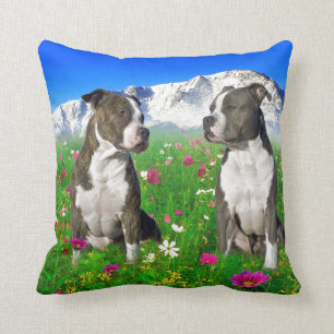 Brindle & blått Staffordshire & groptjurhundar Kudde