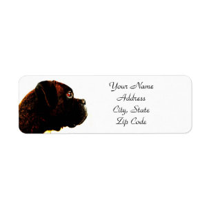Brindle boxarehundadressetiketter returadress etikett