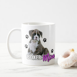 Brindle boxarevalpar - vitboxarehund kaffemugg
