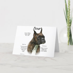 Brindle Boxer Historik Helgkort