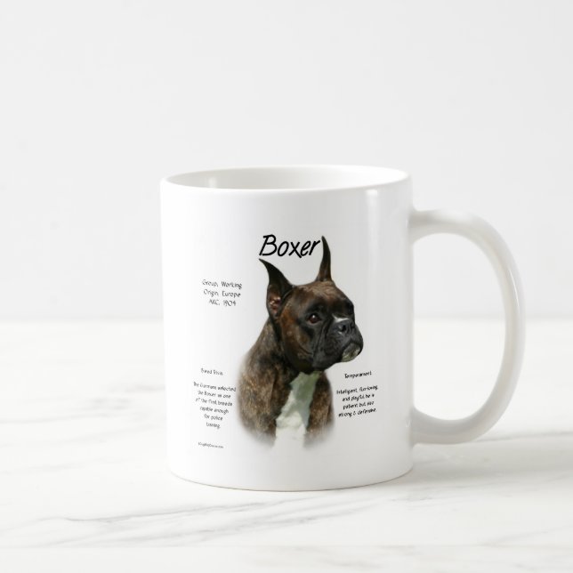 Brindle Boxer Historik Kaffemugg (Höger)