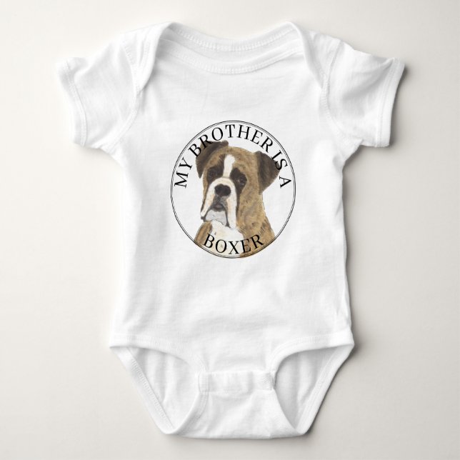 Brindle Boxer Hund Big Brother T Shirt (Framsida)