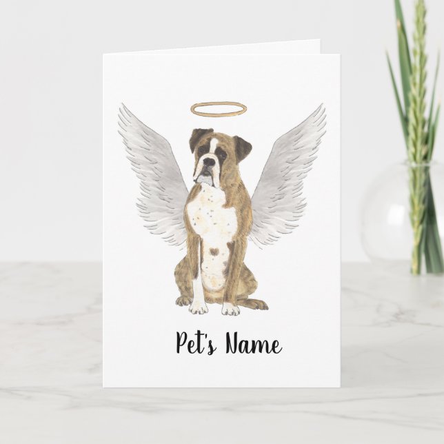 Brindle Boxer Sympathy Memorial Kort (Framsida)