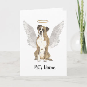 Brindle Boxer Sympathy Memorial Kort