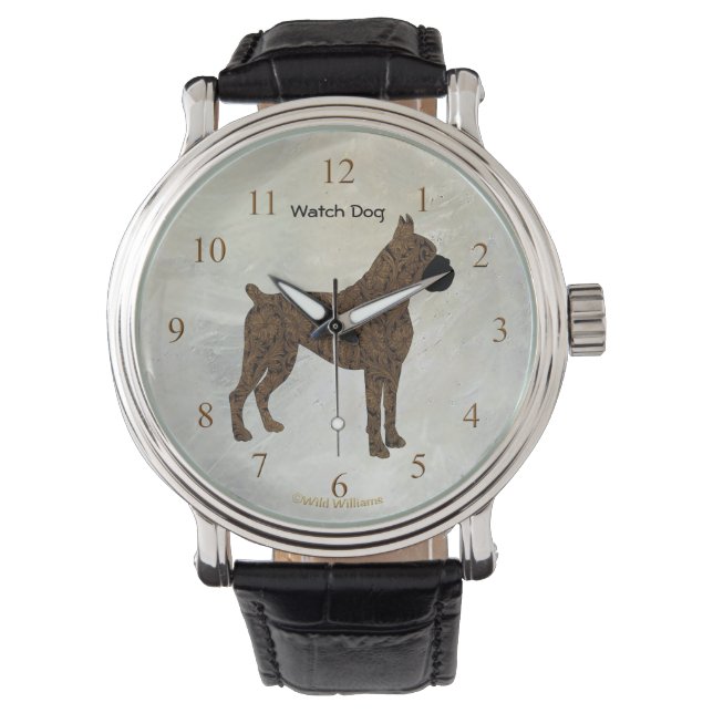 Brindle Boxer Watch Hund Armbandsur (Framsida)