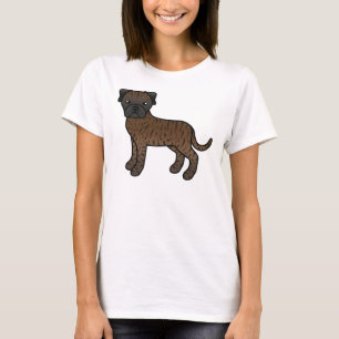 Brindle Bullmastiff Söt Tecknad Hund T Shirt