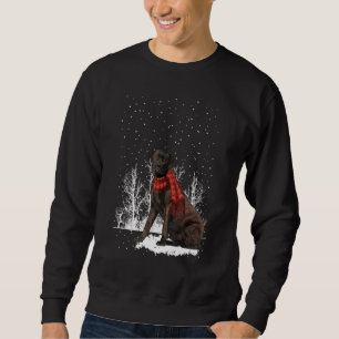 Brindle Bullmastiff Winter Scarf Hundar Träd Fores Lång Ärmad Tröja