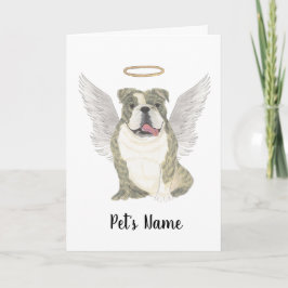 Brindle English Bulldog Sympathy Memorial Kort