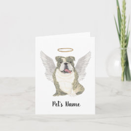 Brindle English Bulldog Sympathy Memorial Kort
