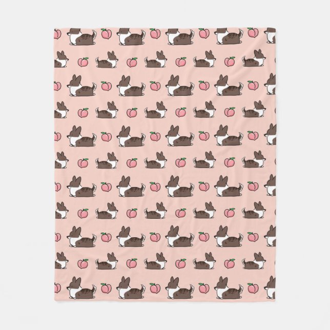 Brindle filt för CorgipersikaSploot ull (Framsidan)